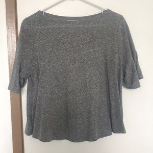 Anthropologie Grey flowy t shirt